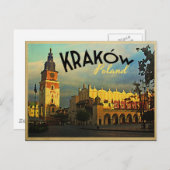 Krakow Poland Briefkaart (Voorkant / Achterkant)