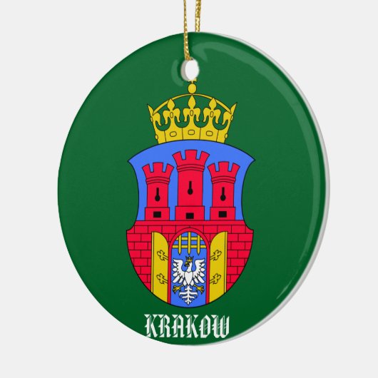 Krakow Poland Circle Ornament (Links)