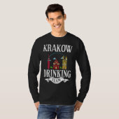 Krakow Poland City Trip Skyline Map Travel T-shirt (Voorkant volledig)