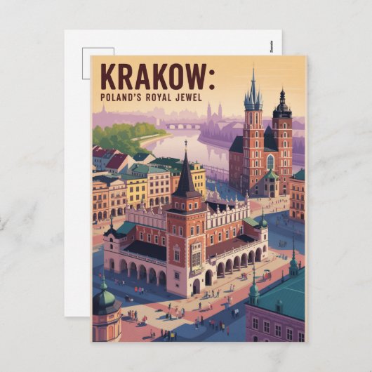 Krakow Poland Feestdagenkaart (Voorkant / Achterkant)