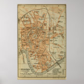  Krakow Poland Map (1911) Poster (Voorkant)