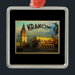 Krakow Poland Metalen Ornament<br><div class="desc">Hoe je het ook wilt spellen,  Krakow of Krakau,  dit is een prachtig modern oud beeld van Polen.</div>