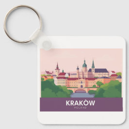 Kraków Poland Pastel Travel – Wawel Castle Sleutelhanger