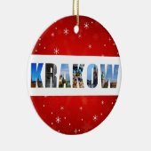 Krakow Poland Reisfoto's met kerstmis Keramisch Ornament (Rechts)