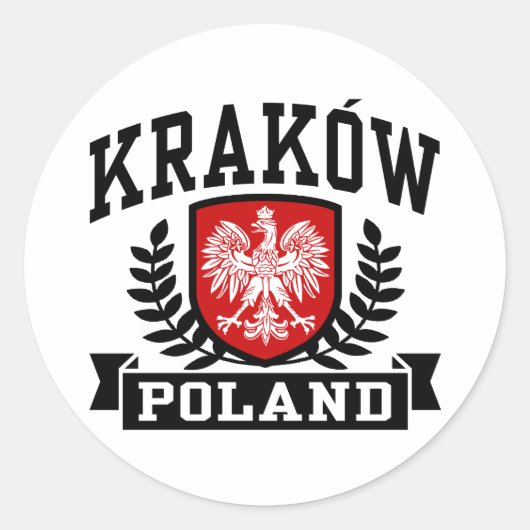 Krakow Poland Ronde Sticker (Voorkant)