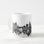 Krakow Poland Skyline BW Koffiemok (Voorkant links)