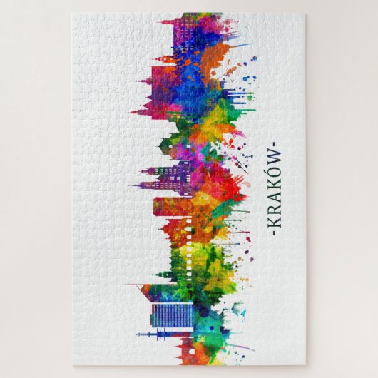 Krakow Poland Skyline Legpuzzel (Verticaal)