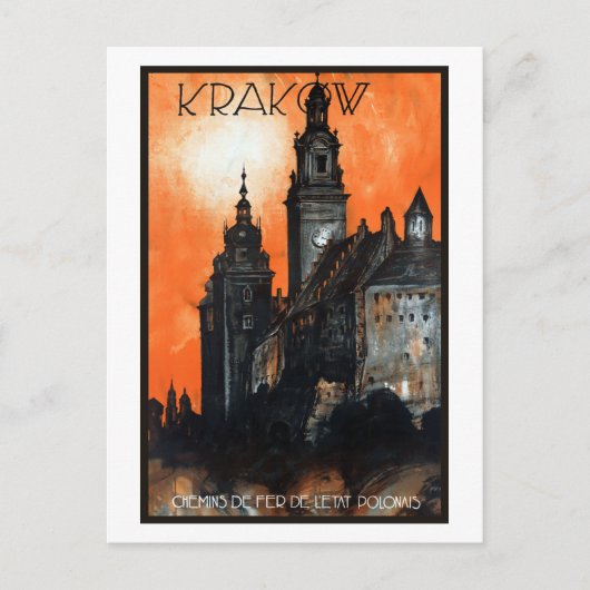  Krakow Poland Travel Briefkaart (Voorkant)
