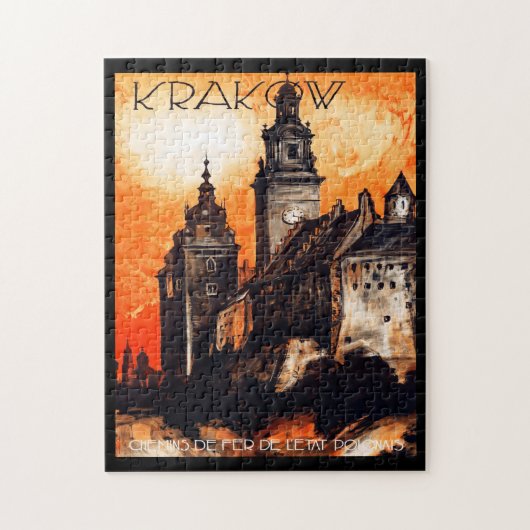 Krakow Poland Travel Poster Puzzle Legpuzzel (Verticaal)