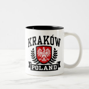 Krakow Poland Tweekleurige Koffiemok