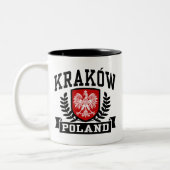 Krakow Poland Tweekleurige Koffiemok (Links)