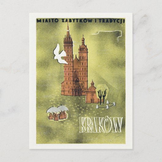 Krakow Poland Vintage Poster 1930 Briefkaart (Voorkant)