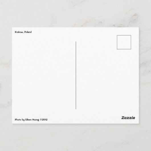 Krakow, Polen Briefkaart (Achterkant)