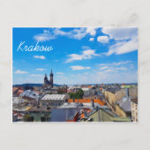 Krakow, Polen, dakpannen van Briefkaart (Voorkant)