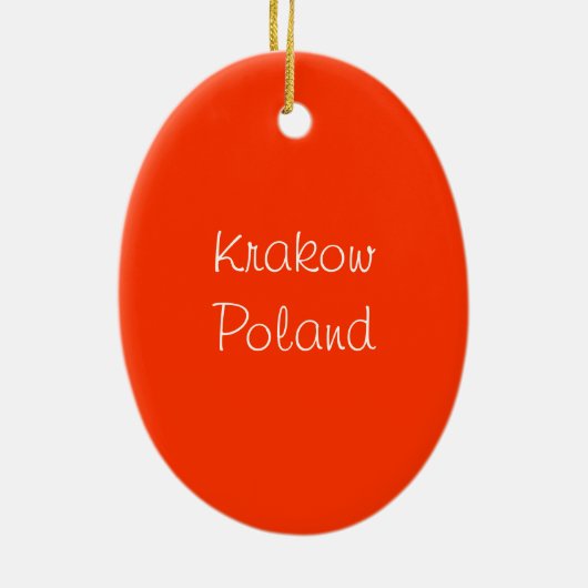 Krakow, Polen Keramisch Ornament (Achterkant)