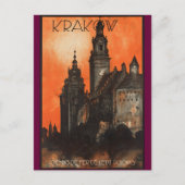 Krakow Polen -  Pools reisposter Briefkaart (Voorkant)