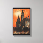 Krakow Polen - Pools reisposter Canvas Afdruk (Voorkant)