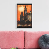 Krakow Polen - Pools reisposter Canvas Afdruk (Insitu (Woonkamer))
