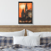 Krakow Polen - Pools reisposter Canvas Afdruk (Insitu (Slaapkamer))