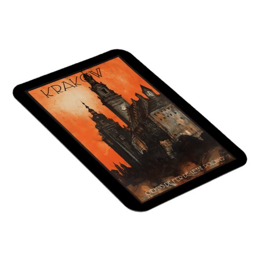 Krakow Polen -  Pools reisposter Magneet (Rechterzijde)