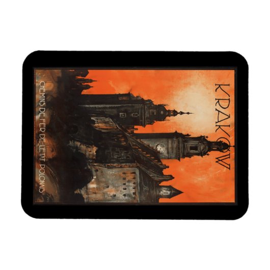 Krakow Polen - Pools reisposter Magneet (Horizontaal)