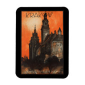 Krakow Polen - Pools reisposter Magneet (Verticaal)