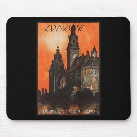 Krakow Polen -  Pools reisposter Muismat (Voorkant)