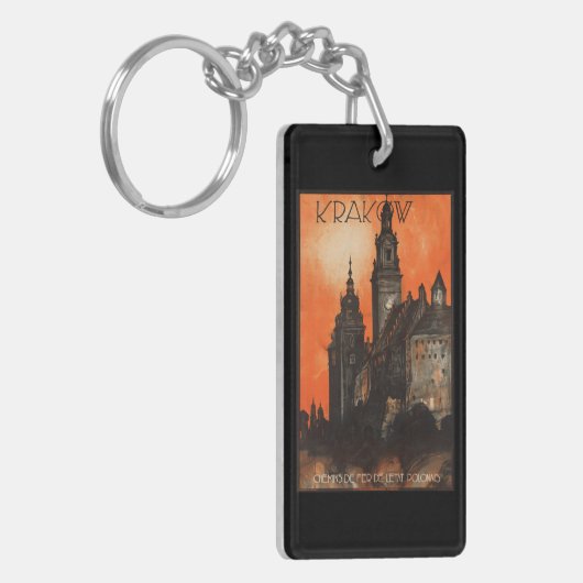 Krakow Polen -  Pools reisposter Sleutelhanger (Voorkant Links)