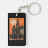 Krakow Polen - Pools reisposter Sleutelhanger (achterkant)