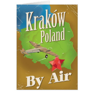 Kraków Polen —  poster voor vliegreizen