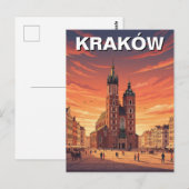 Krakow Polen Reizen Briefkaart (Voorkant / Achterkant)