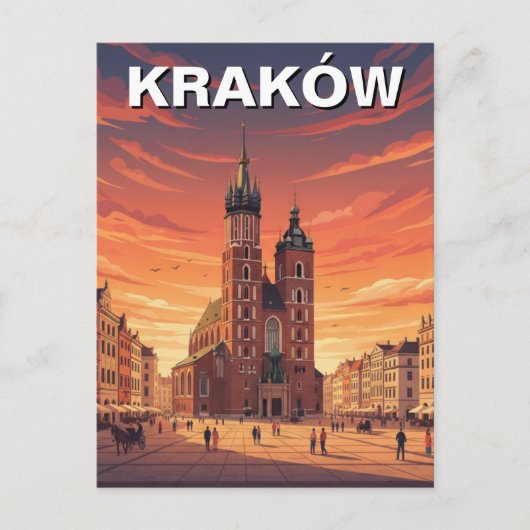 Krakow Polen Reizen Briefkaart (Voorkant)