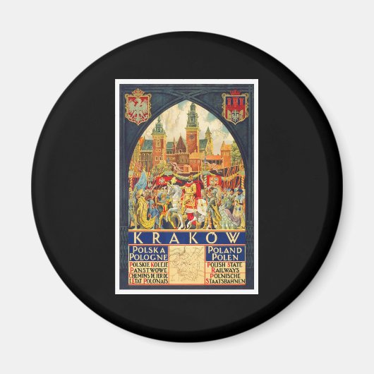 Krakow Polska Pologne Magneet (Voorkant)