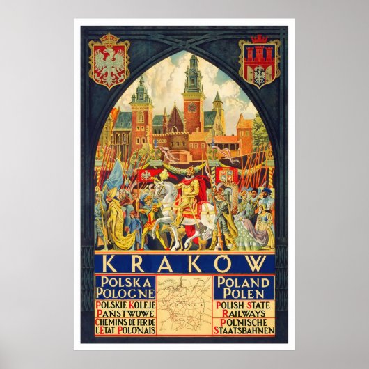 Krakow Polska Pologne Poster (Voorkant)