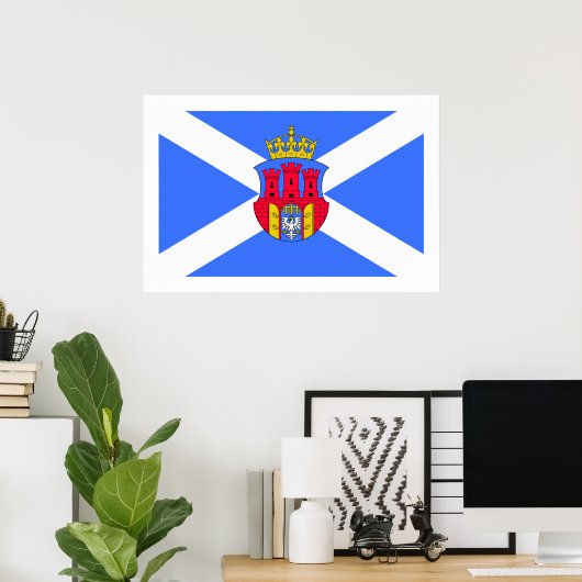 Krakow, Poolse vlag Poster (Thuiskantoor)