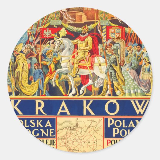 Krakow Ronde Sticker (Voorkant)