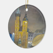 Krakow 's nachts keramisch ornament (Links)