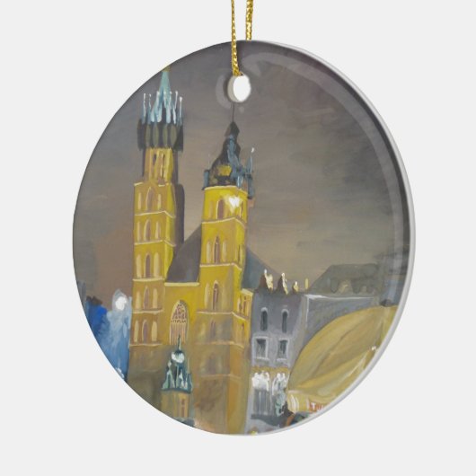 Krakow 's nachts keramisch ornament (Links)