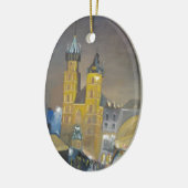 Krakow 's nachts keramisch ornament (Links)