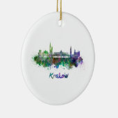 Krakow skyline in waterverf keramisch ornament (Rechts)