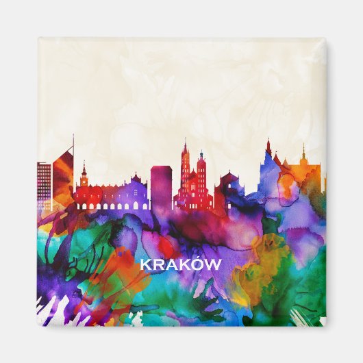 Krakow Skyline Magneet (Voorkant)