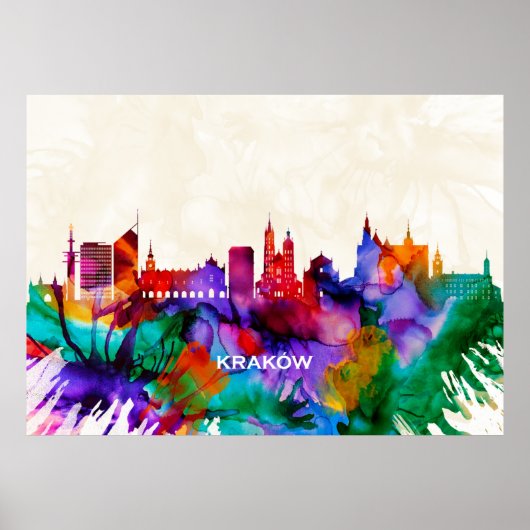 Krakow Skyline Poster (Voorkant)