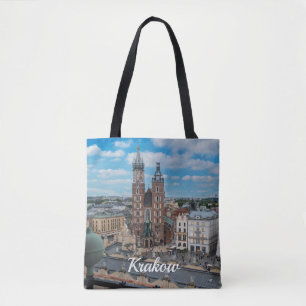 Krakow stadscentrum vanuit de lucht in Polen Tote Bag