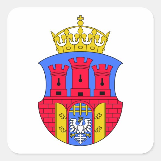 Krakow wapenstilstand vierkante sticker (Voorkant)