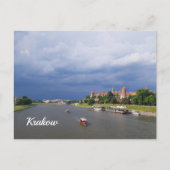 Krakow Wawel Castle Vistula in Europa Feestdagenkaart (Voorkant)