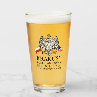Krakusy Pools Amerikaans Genootschap Bierglas Glas