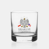 Krakusy Poolse Amerikaanse Society Whiskey Glass Whisky Glas (Voorkant)