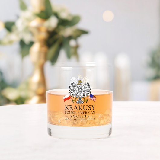 Krakusy Poolse Amerikaanse Society Whiskey Glass Whisky Glas (Insitu (Huwelijk))