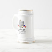 Krakusy Poolse Amerikaanse Vereniging Beer Stein Bierpul (Voorkant links)