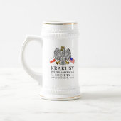 Krakusy Poolse Amerikaanse Vereniging Beer Stein Bierpul (Links)